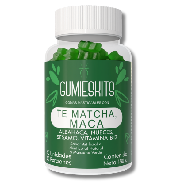 Gomitas de Maca y Té Matcha